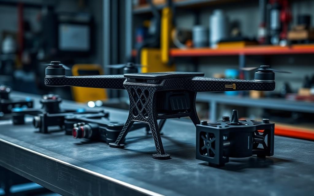 Carbon-filled nylon 3D printed lightweight lattice bracket and drone frame