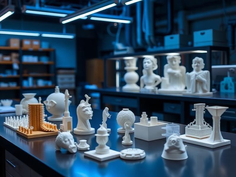 3D printed teaching models and research prototypes on a laboratory bench