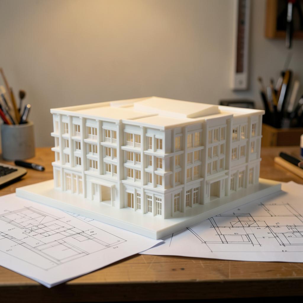 Large-scale SLA 3D printed architectural concept models